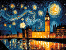 Starry Night Over London – Diamond Painting Kit
