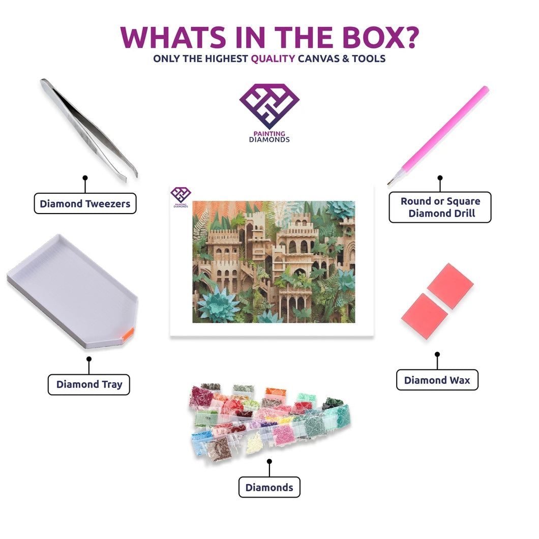 Hanging Gardens of Babylon - 5D Diamond Painting Kit