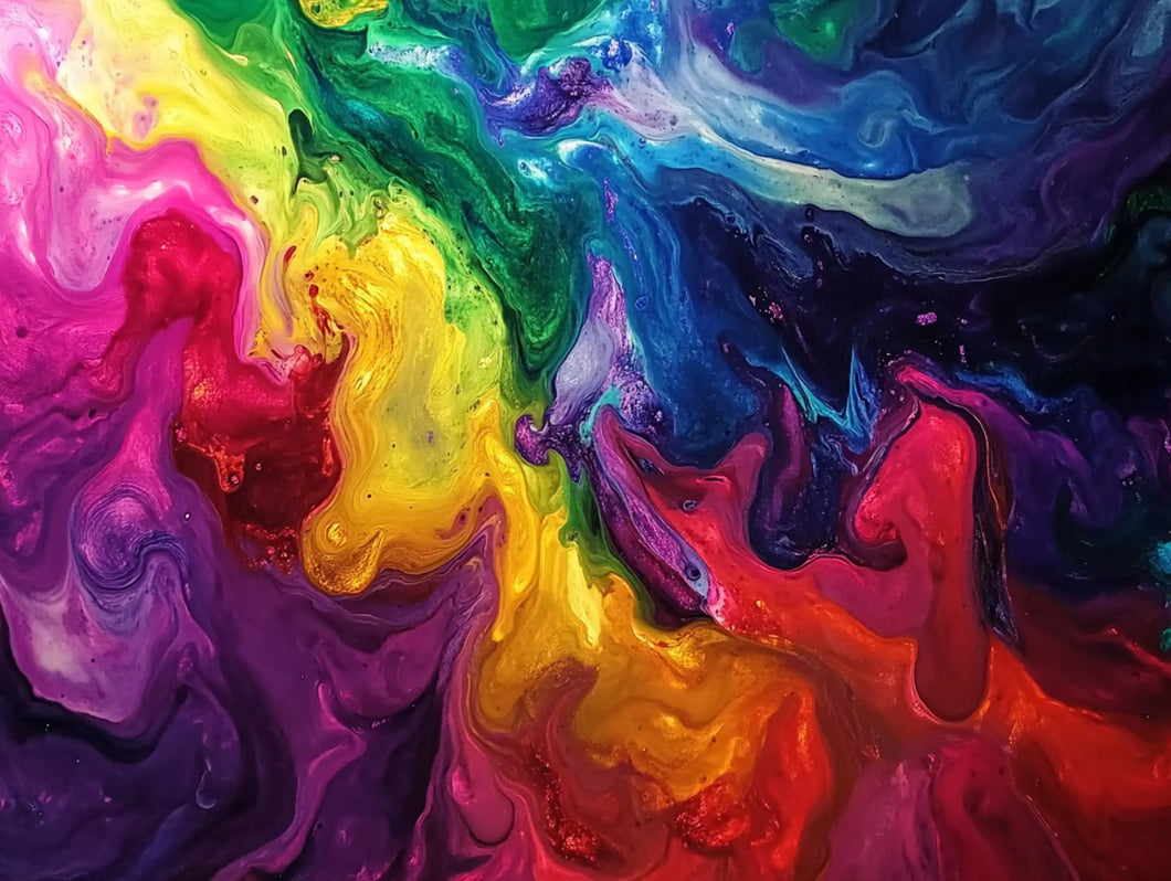 Neon Liquid Swirls - Diamond Painting Kit