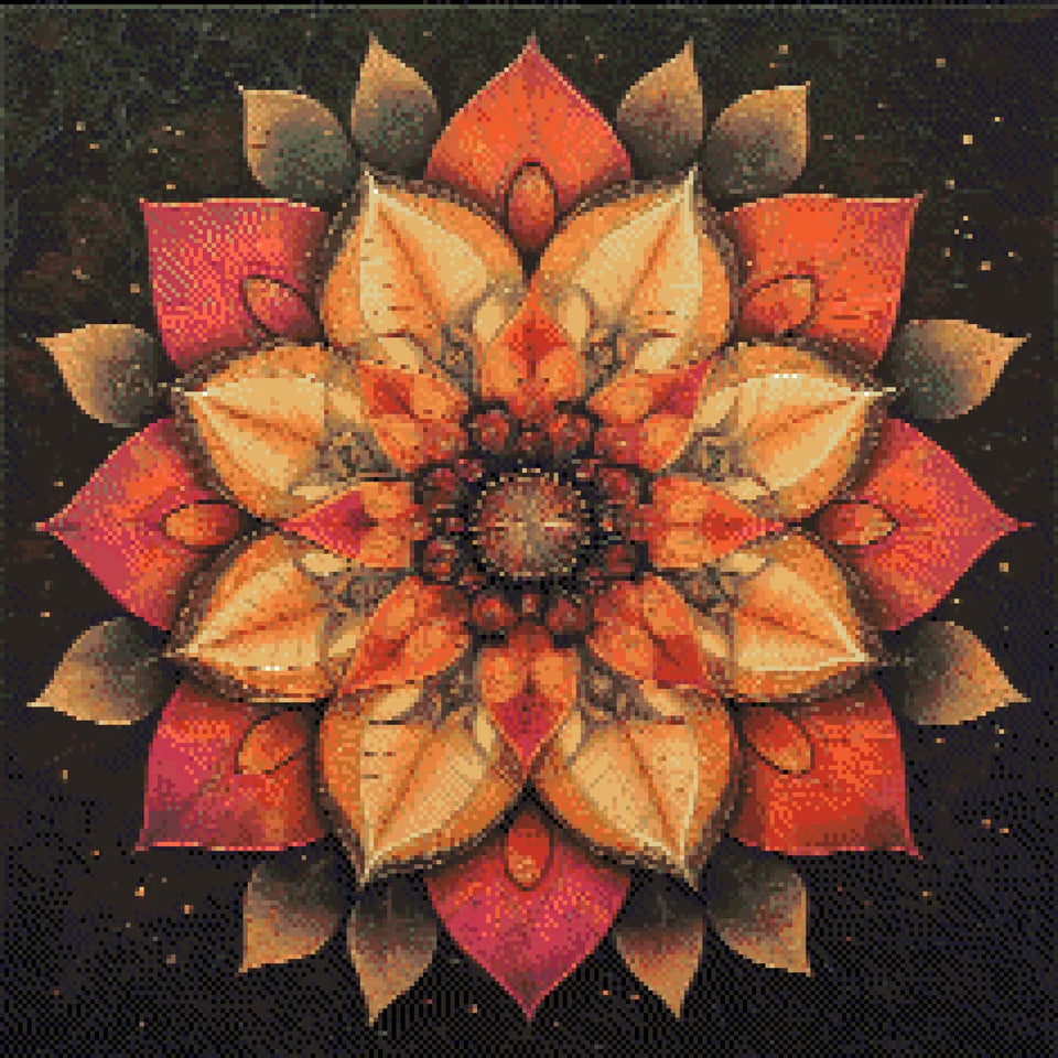 Petal Mandala Radiance - Diamond Painting Kit