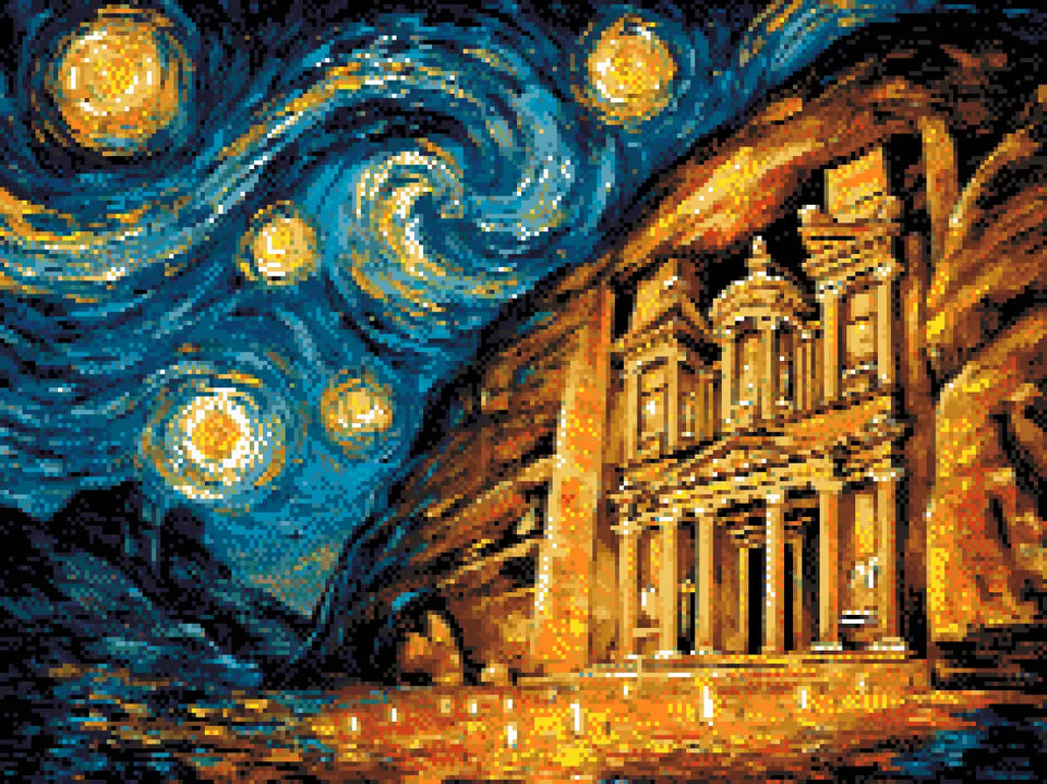 Petra by Moonlight – Diamond Painting Kit