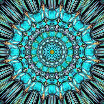 Aqua Kaleidoscope Dream - 5D Diamond Painting Kit