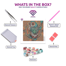 Artistic Owl - 5D Diamond Painting Kit