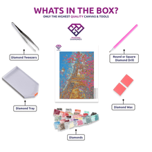 Colourful Eiffel Tower - 5D Diamond Painting Kit