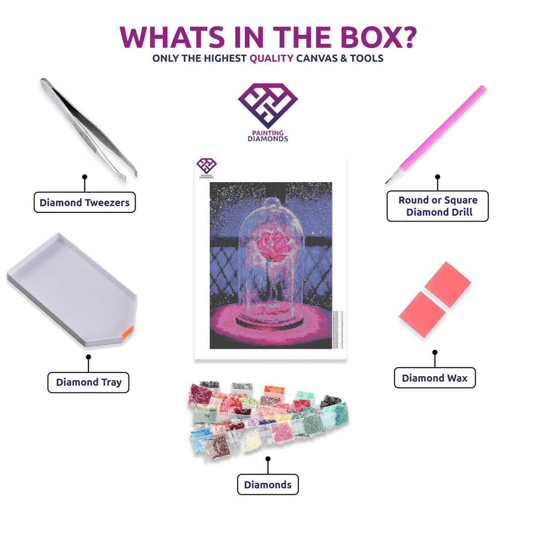 The Enchanted Rose - 5D Diamond Painting