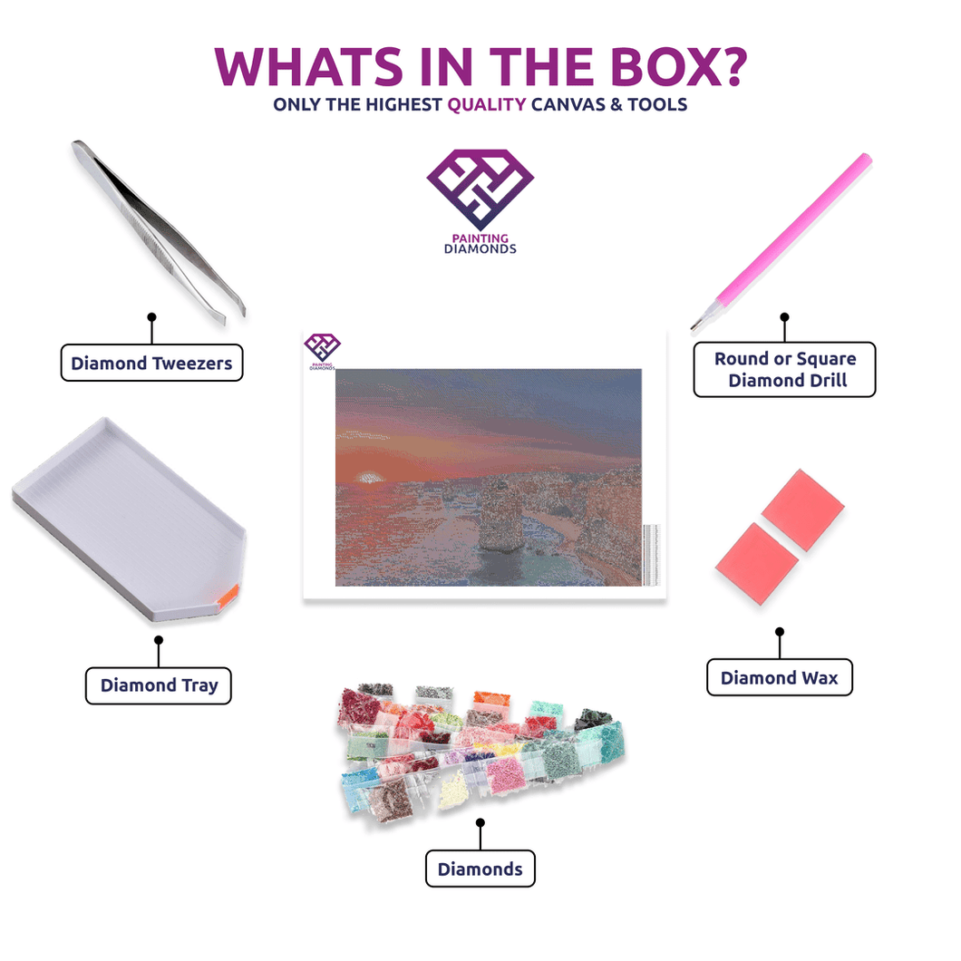 Sunset Serenade of the Apostles - 5D Diamond Painting Kit