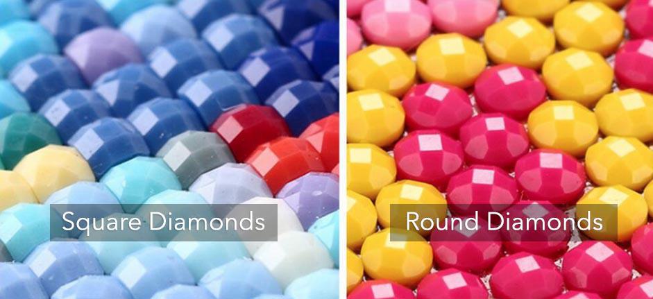 Round or Square Diamond