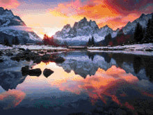 Alpine Reflection - 5D Diamond Painting Kit