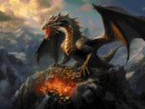 Dragon's Hoard artwork shown as a completed diamond painting preview