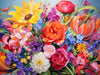 Vibrant Floral Bouquet - 5D Diamond Painting Kit