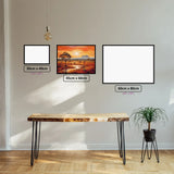 Australian Outback diamond painting displayed in a room setting