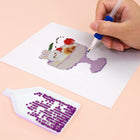 Close-up of drills being placed on a Christmas Desserts mini diamond painting design