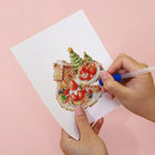 Applying drills to a Christmas Treats & Sweets mini diamond painting design