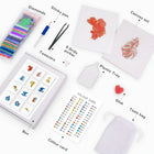 What's included with the Colourful Tropical Fish twelve-pack mini diamond painting set