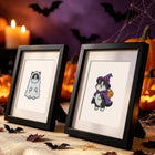 Cute Halloween Pets mini diamond painting design displayed in a decorative room setting