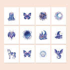Enchanted Blue Fantasy twelve-pack mini diamond painting set with all designs