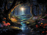 Enchanted Glade artwork shown as a completed diamond painting preview