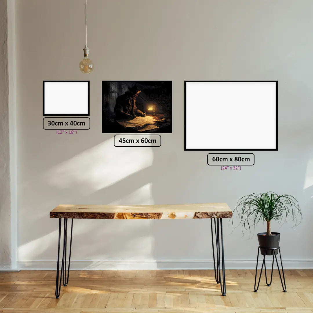 Enigmatic Detective diamond painting displayed in a room setting