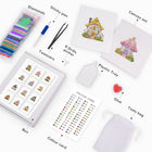 What's included with the Fairy Garden Cottages twelve-pack mini diamond painting set