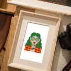 Framed Festive Christmas Characters mini diamond painting artwork presented as finished decor