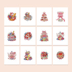 Festive Ornaments & Gifts twelve-pack mini diamond painting set with all designs