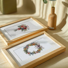 Framed Floral Arrangements & Wreaths mini diamond painting artwork presented as finished decor