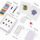 What's included with the Halloween Monster Friends six-pack mini diamond painting set