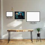 Mysterious Wizard diamond painting displayed in a room setting