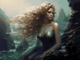 Mythical Mermaid artwork shown as a completed diamond painting preview