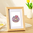Pastel Desserts mini diamond painting design displayed in a decorative room setting