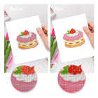 Before and after view of a Pastel Desserts mini diamond painting design