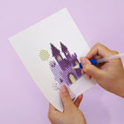 Applying drills to a Pastel Halloween Cuties mini diamond painting design