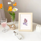 Framed Pastel Mermaids mini diamond painting artwork presented as finished decor