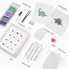 What's included with the Playful Dinosaurs twelve-pack mini diamond painting set