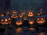 Pumpkin Glow Night artwork shown as a completed diamond painting preview