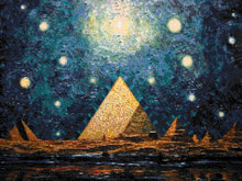 Pyramids Under a Starry Veil - 5D Diamond Painting Kit