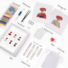 What's included with the Red Rose Fashion six-pack mini diamond painting set