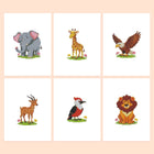 Safari Animal Friends six-pack mini diamond painting set with all designs