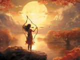 Sagittarius' Adventurous Spirit artwork shown as a completed diamond painting preview