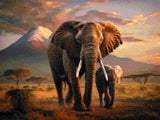 Savannah Guardians artwork shown as a completed diamond painting preview