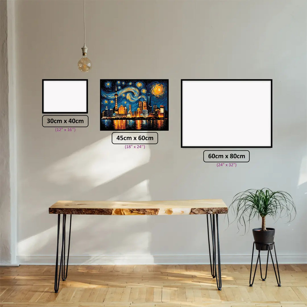 Shanghai Skyline – Diamond Painting Kit