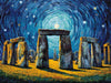 Starry Mystique of Stonehenge - 5D Diamond Painting Kit