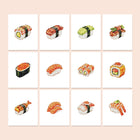 Sushi Favourites twelve-pack mini diamond painting set with all designs
