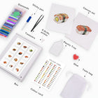 What's included with the Sushi Favourites twelve-pack mini diamond painting set