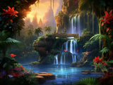 tropical fantasy landscape