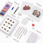 What's included with the Vintage Christmas Village twelve-pack mini diamond painting set