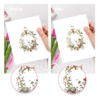 Before and after view of a Vintage Floral Frames mini diamond painting design