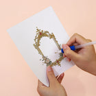 Applying drills to a Vintage Floral Frames mini diamond painting design