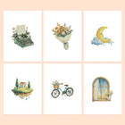 Whimsical Cottage Finds six-pack mini diamond painting set with all designs
