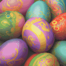 Colourful Easter Eggs - 5D Diamond Painting Kit